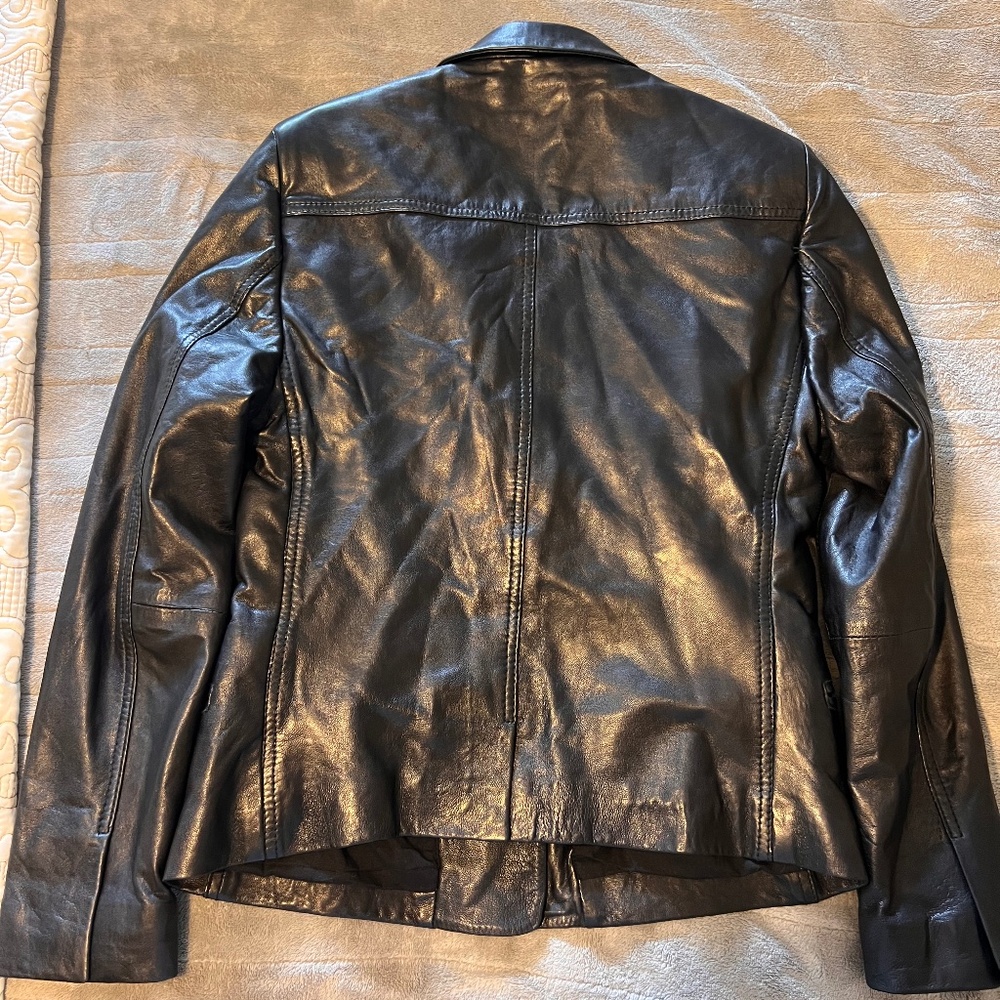 Zadig & Voltaire Lamb Leather Biker Jacket Size XS - Picture 6 of 9